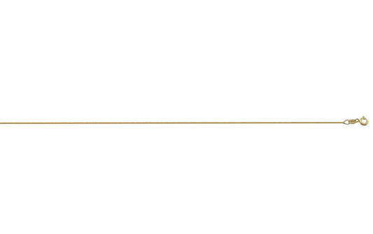 9CT YELLOW GOLD ITALIAN 42CM X .7MM WIDE BOX CHAIN 1.27GRAMS