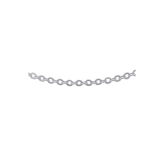 9CT WHITE GOLD ITALIAN IMPORTED OVAL LINK 45CM 1.78G CHAIN