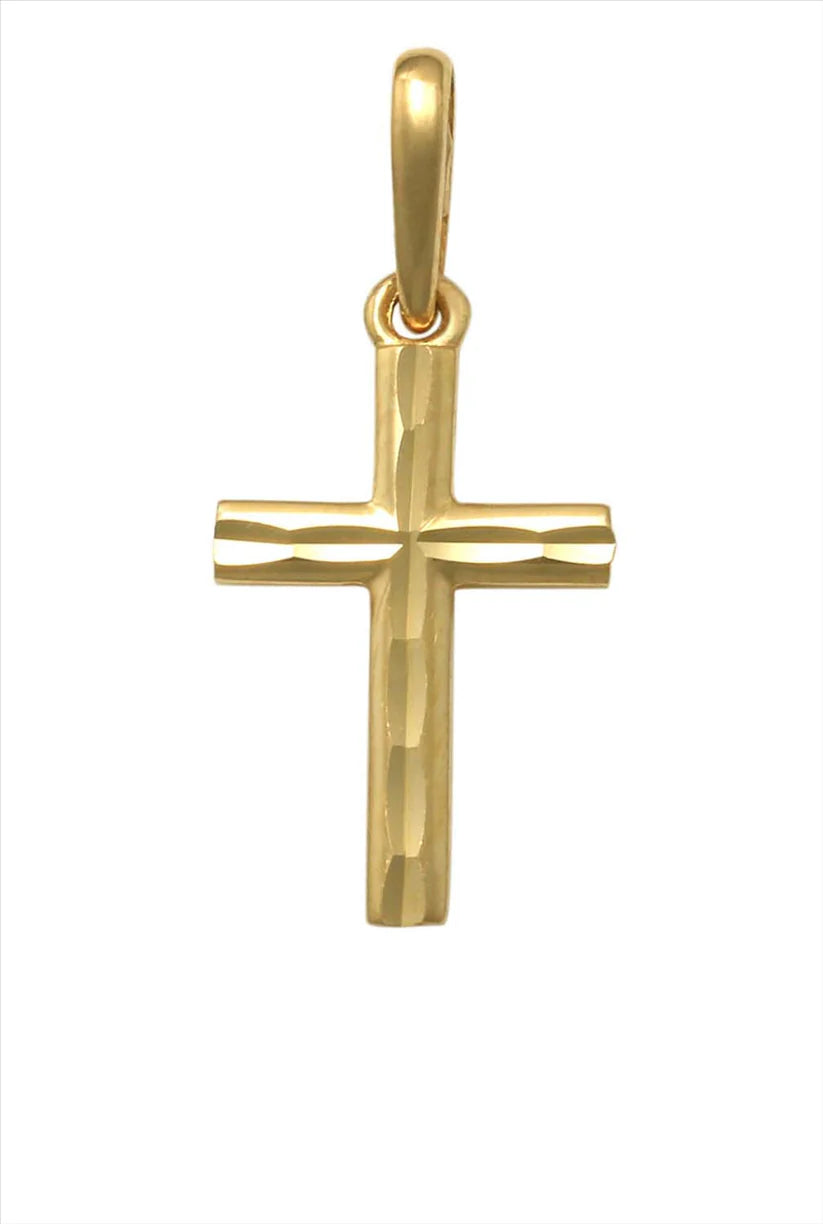 9CT YELLOW GOLD CROSS PENDANT