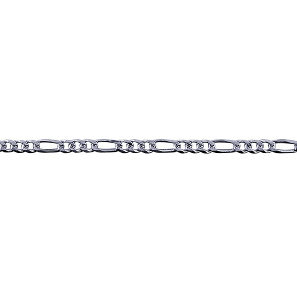 STERLING SILVER 50CM DIAMOND CUT FIGARO CHAIN 7 GRAMS