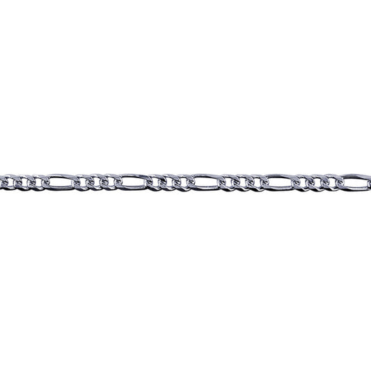 STERLING SILVER 50CM DIAMOND CUT FIGARO CHAIN 7 GRAMS