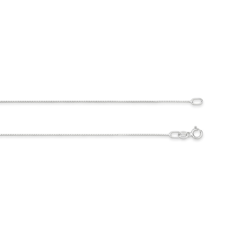 9CT WHITE GOLD ITALIAN WIDE BOX CHAIN – ALDO Jewellers