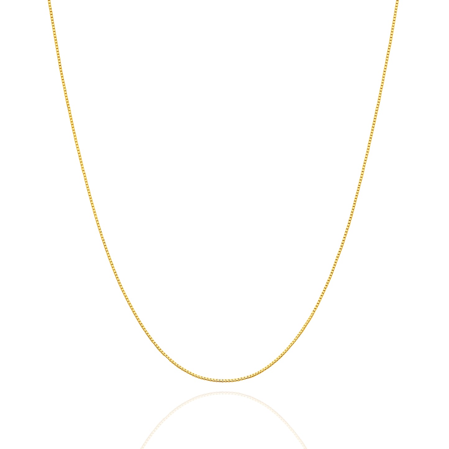 9CT YELLOW GOLD ITALIAN IMPORTED 45CM BOX CHAIN.