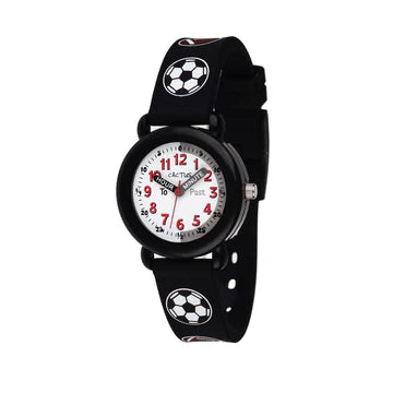 CACTUS WATCH ANALOGUE TIMETEACHER BALL BLACK RESIN BAND CAC-113-M01