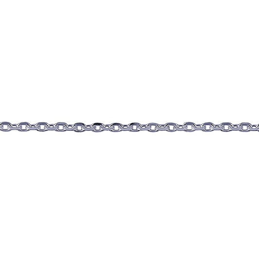 STERLING SILVER 50CM DIAMOND CUT CABLE CHAIN 3GRAMS