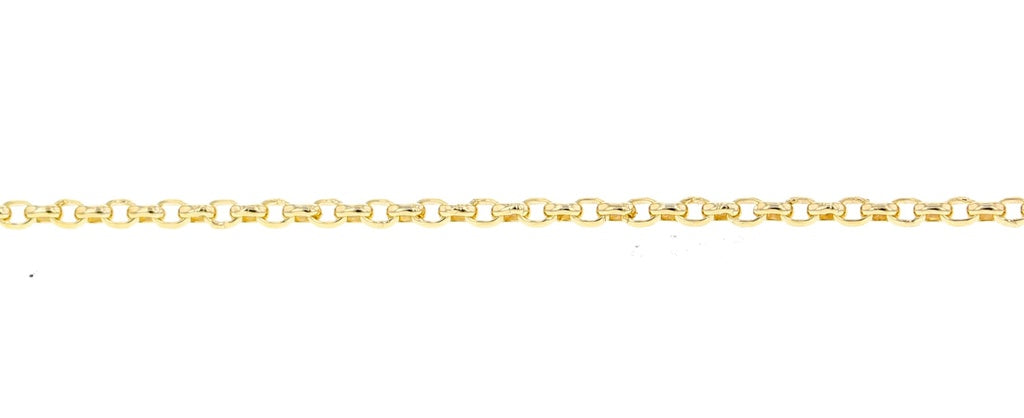 9CT YELLOW GOLD 80CM X 1.5MM OVAL BELCHER CHAIN.