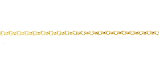 9CT YELLOW GOLD 80CM X 1.5MM OVAL BELCHER CHAIN.