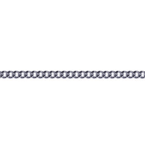 STERLING SILVER SOLID 55CM X 2.4MM DIAMOND CUT CURB CHAIN 8.1GRAMS.