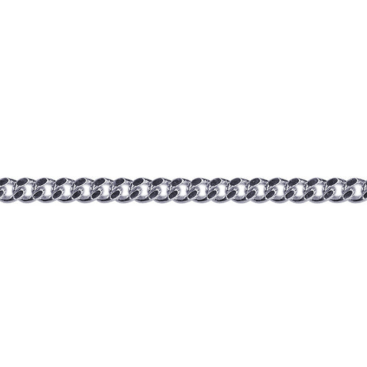 STERLING SILVER 50CM DIAMOND CUT CURB CHAIN 9.7GRAMS