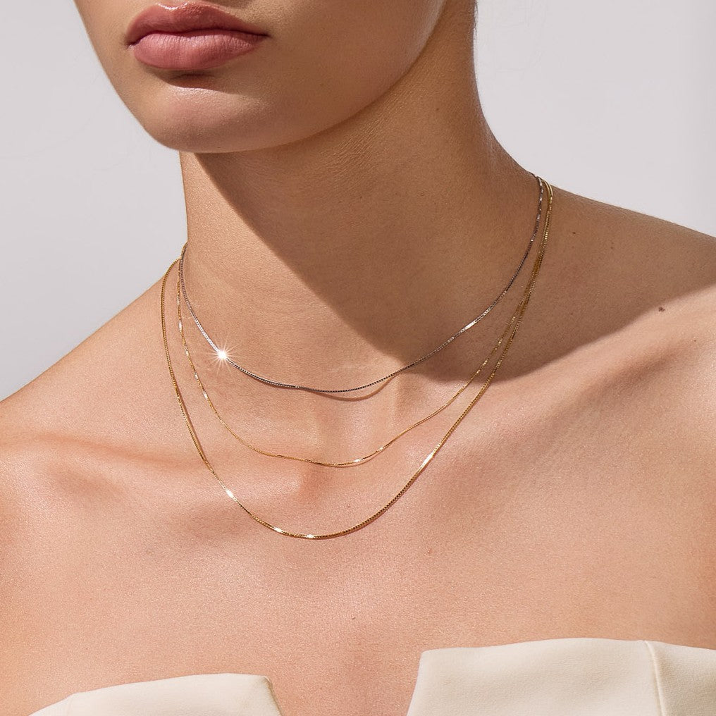 9CT YELLOW GOLD ITALIAN 45CM X 0.52MM BOX CHAIN .87GRAMS.