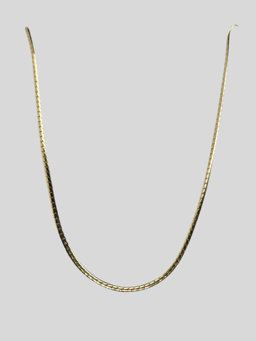 9CT YELLOW GOLD ITALIAN IMPORTED 50CM SERPENTINE CHAIN 3.4GRAMS.