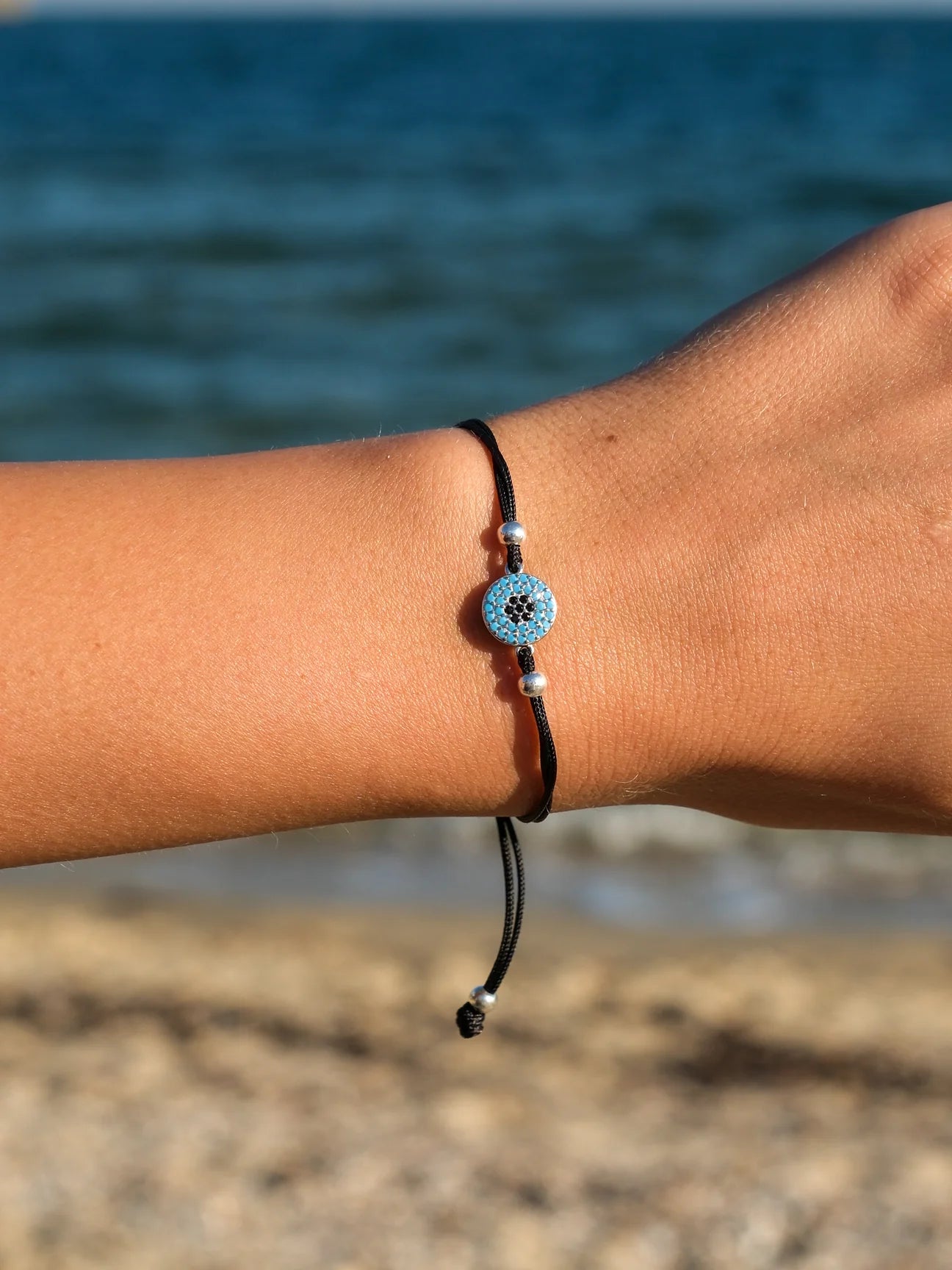 SUE SENSI BLUE PROTECTION CORD BRACELET