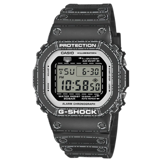 G-SHOCK DIGITAL WATCH ORIGAMI BLACK RESIN BAND. DW5600RGM-1D