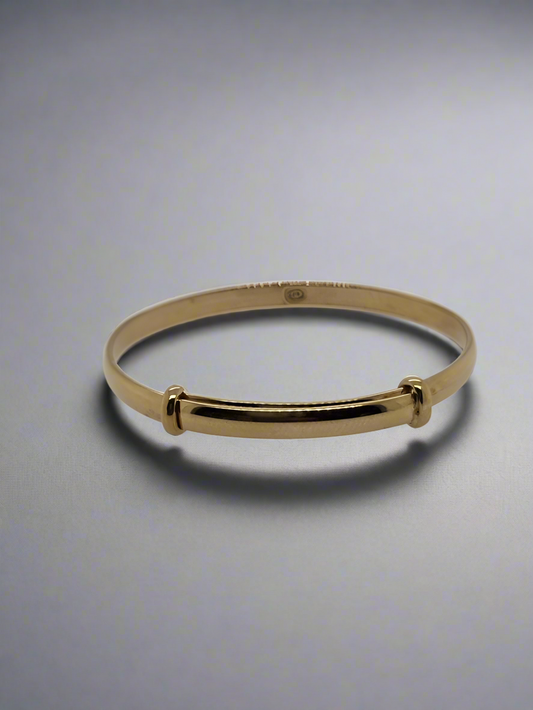 9CT YELLOW GOLD  EXPANDABLE BANGLE 8.65RAMS