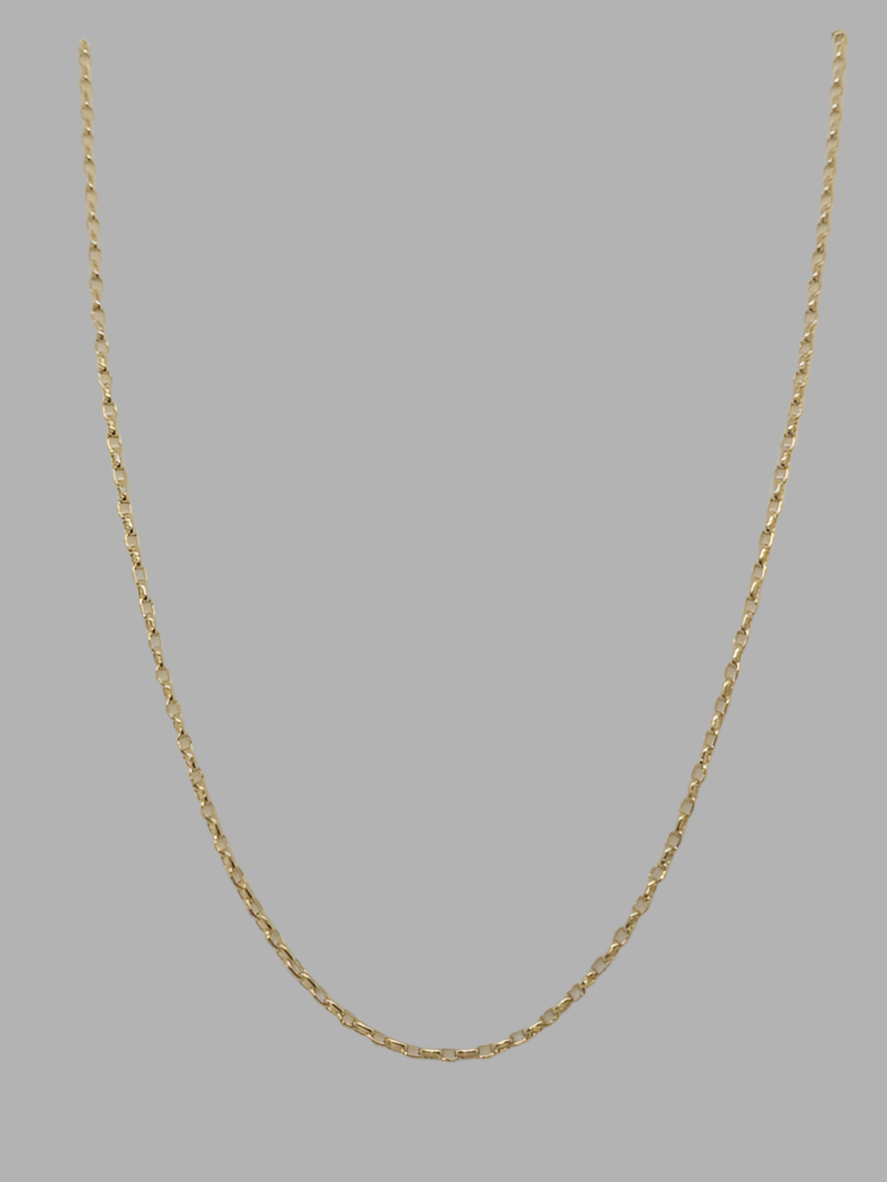 9CT YELLOW GOLD 45CM OVAL BELCHER CHAIN 2.28GRAMS