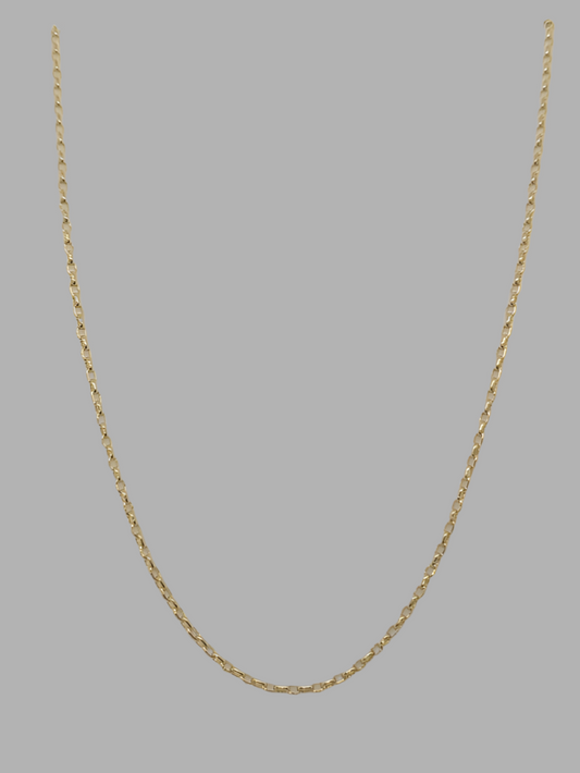 9CT YELLOW GOLD 45CM OVAL BELCHER CHAIN 2.28GRAMS