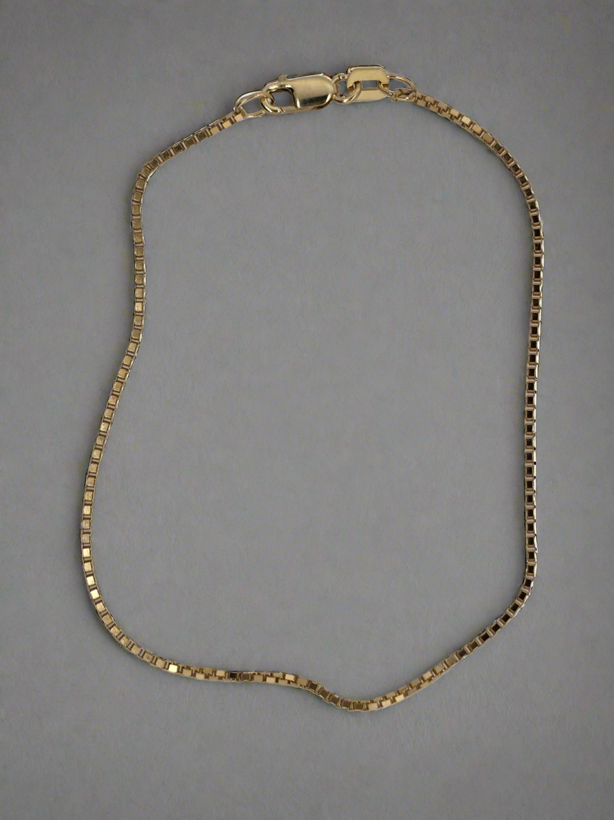 9CT YELLOW GOLD 19CM BOX CHAIN