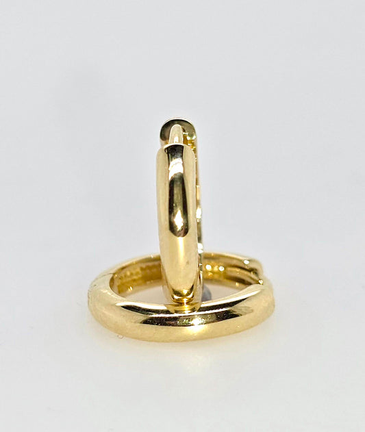 9CT YELLOW GOLD IMPORTED HUGGIE EARRINGS