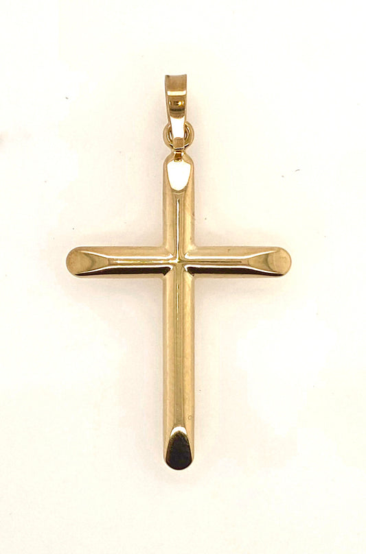 9CT YELLOW GOLD IMPORTED PLAIN CROSS