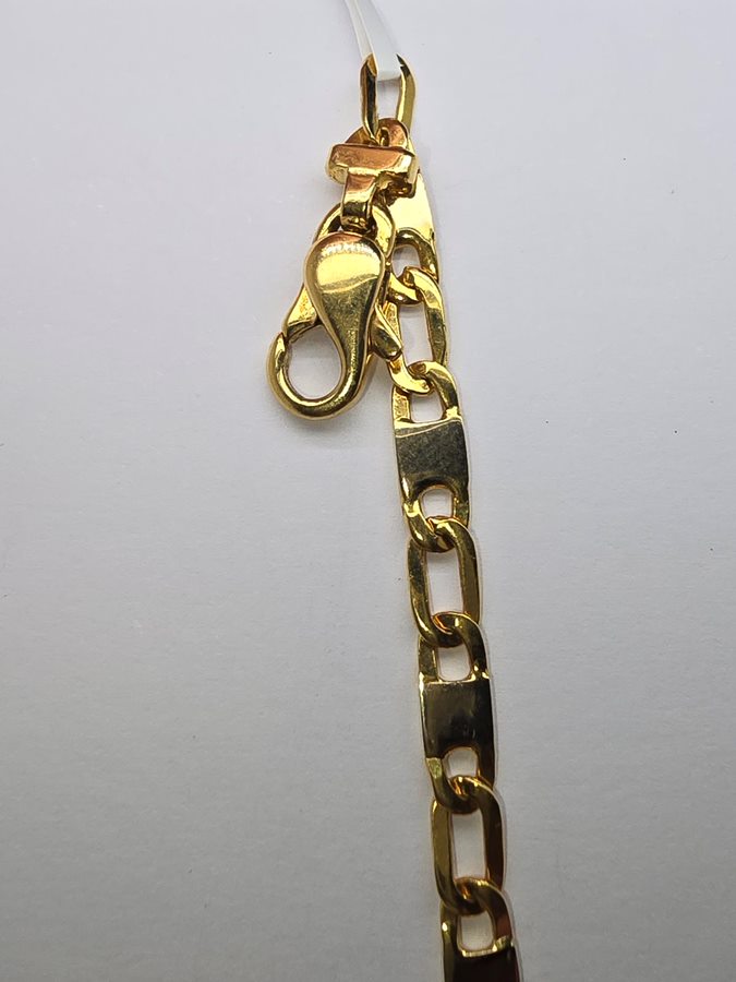 18CT TWO TONE IMPORTED ITALIAN 19CM FANCY BRACELET