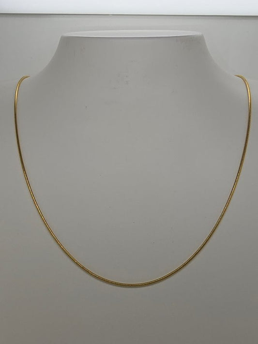 18CT YELLOW GOLD IMPORTED 50CM 5.1G SNAKE CHAIN