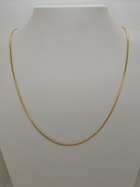 18CT YELLOW GOLD IMPORTED 45CM 4.7G SNAKE CHAIN