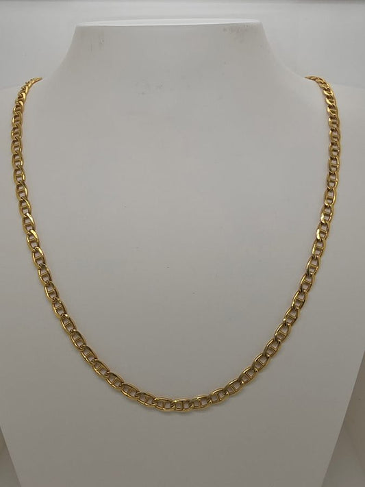 18CT YELLOW GOLD SOLID IMPORTED ITALIAN 50CM ANCHOR CHAIN