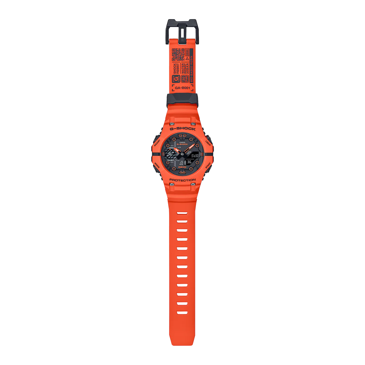 G-SHOCK ANALOG DIGITAL BLACK DIAL ORANGE RESIN BAND WATCH GAB001FL-4L