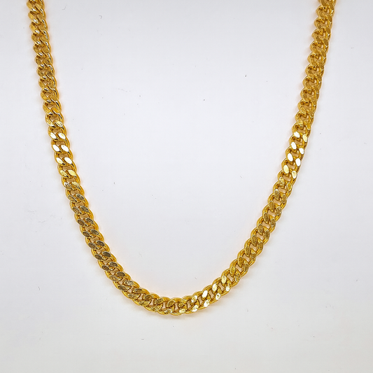 9CT YELLOW GOLD SOLID 55CM 18.7GRAM CURB CHAIN