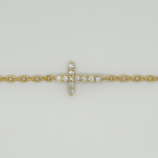 9CT YELLOW GOLD OVAL LINK 19CM BRACELET