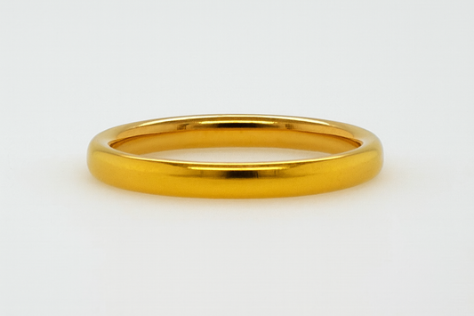 18CT YELLOW GOLD COMFORT FIT RING