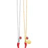 SUE SENSI STERLING SILVER CHILLI COLOURS 45CM NECKLACE WITH RED CHILLI AND EVIL EYE.