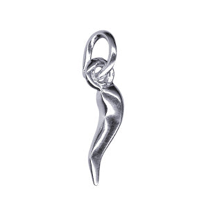 9CT WHITE GOLD 11MM SMALL CHILLI CHARM.