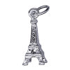 9CT WHITE GOLD 16MM EIFFEL TOWER PENDANT.