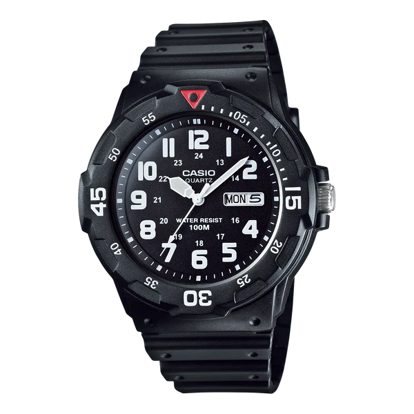 CASIO ANALOGUE WATCH DIVER LOOK WITH BLACK RESIN BAND MRW200H-1B.