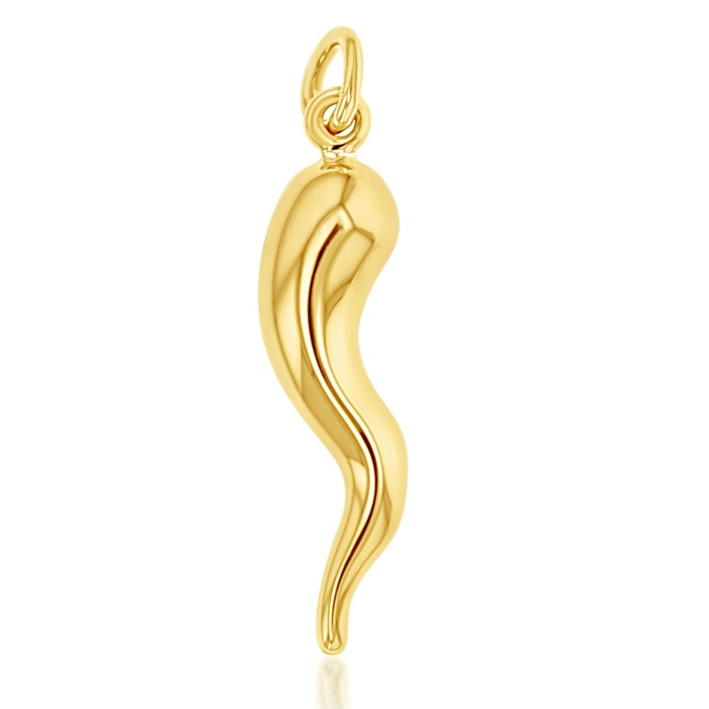 9CT YELLOW GOLD IMPORTED 16.5MM CHILLI PENDANT