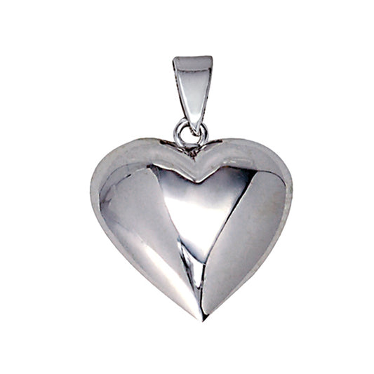 STERLING SILVER 18MM PUFF HEART PENDANT