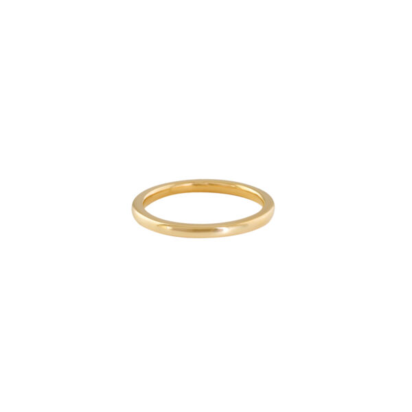 VON TRESKOW STERLING SILVER GOLD PLATED 1.8MM FINE RING. QR05-Y