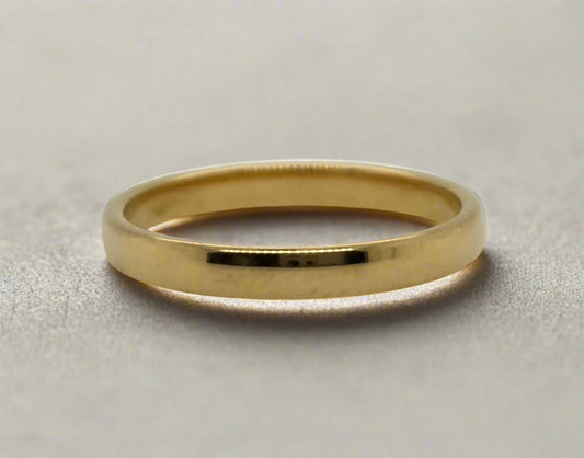 18CT YELLOW GOLD WEDDING RING