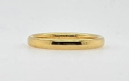 18CT YELLOW GOLD COMFORT FIT RING