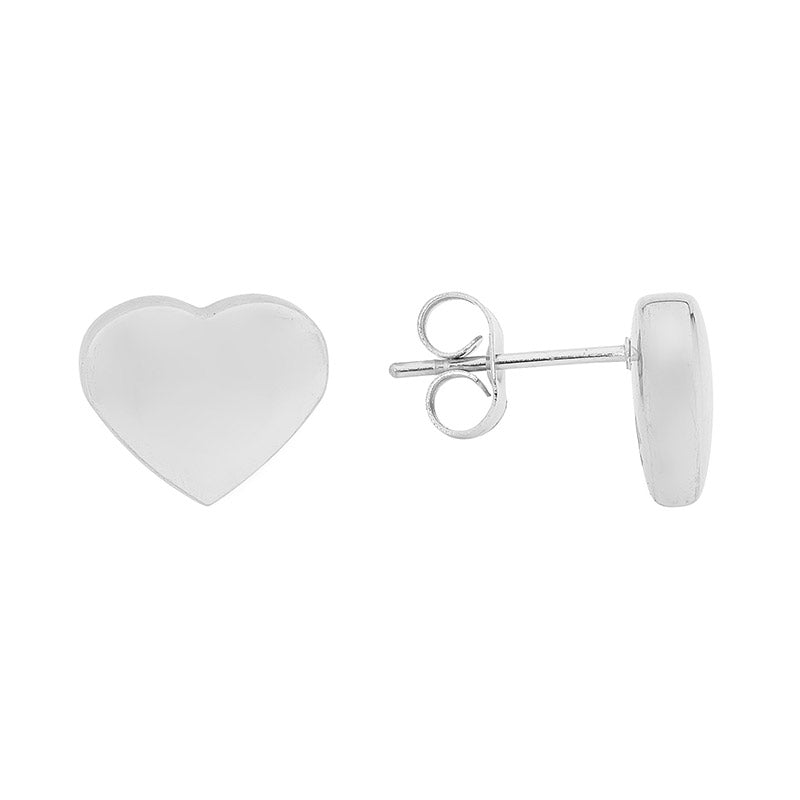 ELLANI STAINLESS STEEL HEART STUDS SE127S