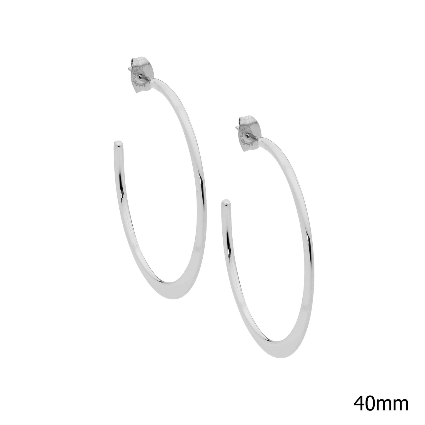 ELLANI STAINLESS STEEL 40MM EARRINGS. SE248S