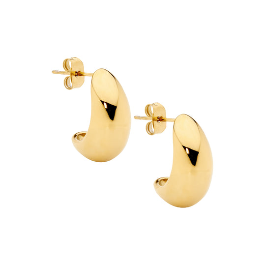 ELLANI STAINLESS STEEL GOLD PLATED EARRINGS. SE270G