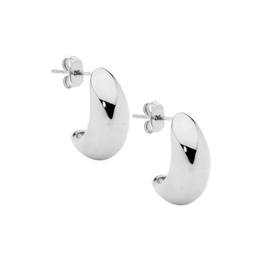 ELLANI STAINLESS STEEL TEARDROP STUD EARRINGS. SE270S