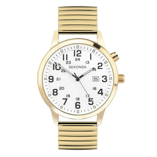 SEKONDA Classic Stainless Steel White Dial Watch SK30128.