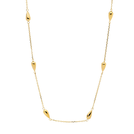 ELLANI STAINLESS STEEL GOLD PLATED 45CM NECKLACE. SP132G