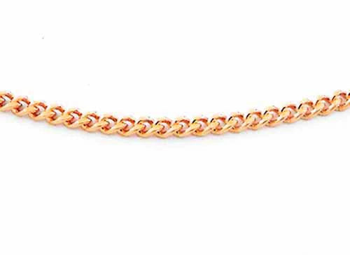 9CT ROSE GOLD IMPORTED ITALIAN 50CM FINE CURB CHAIN 1.64GRAMS