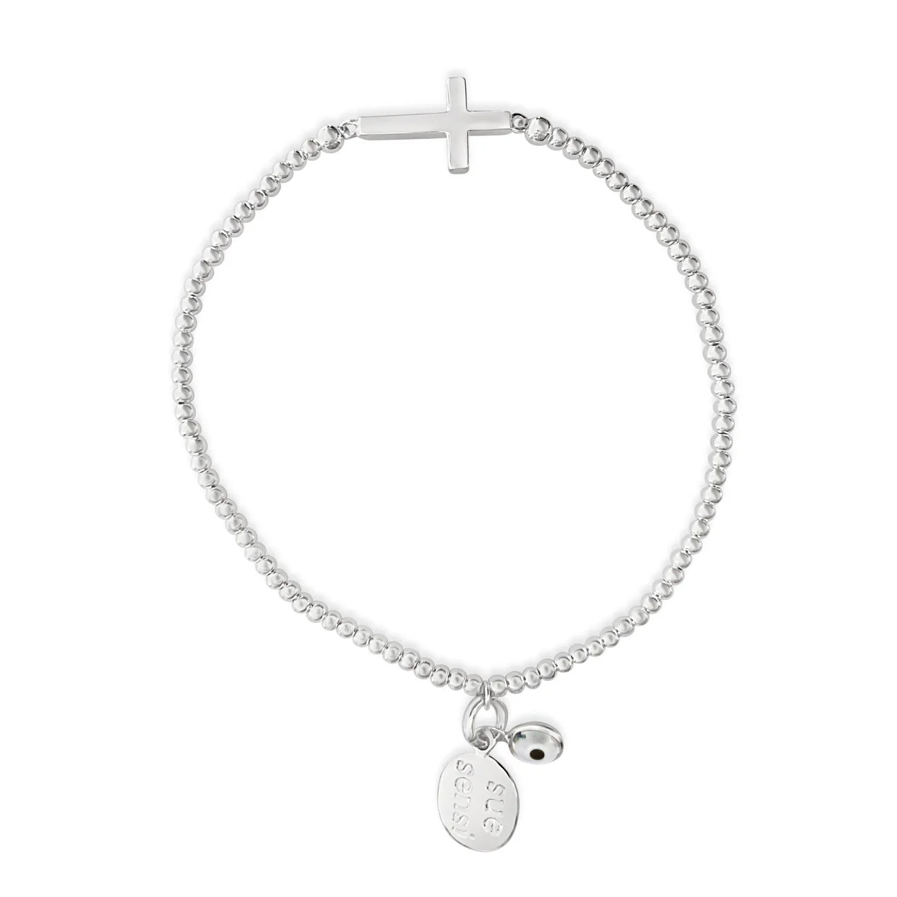 SUE SENSI STERLING SILVER FAITH BRACELET.