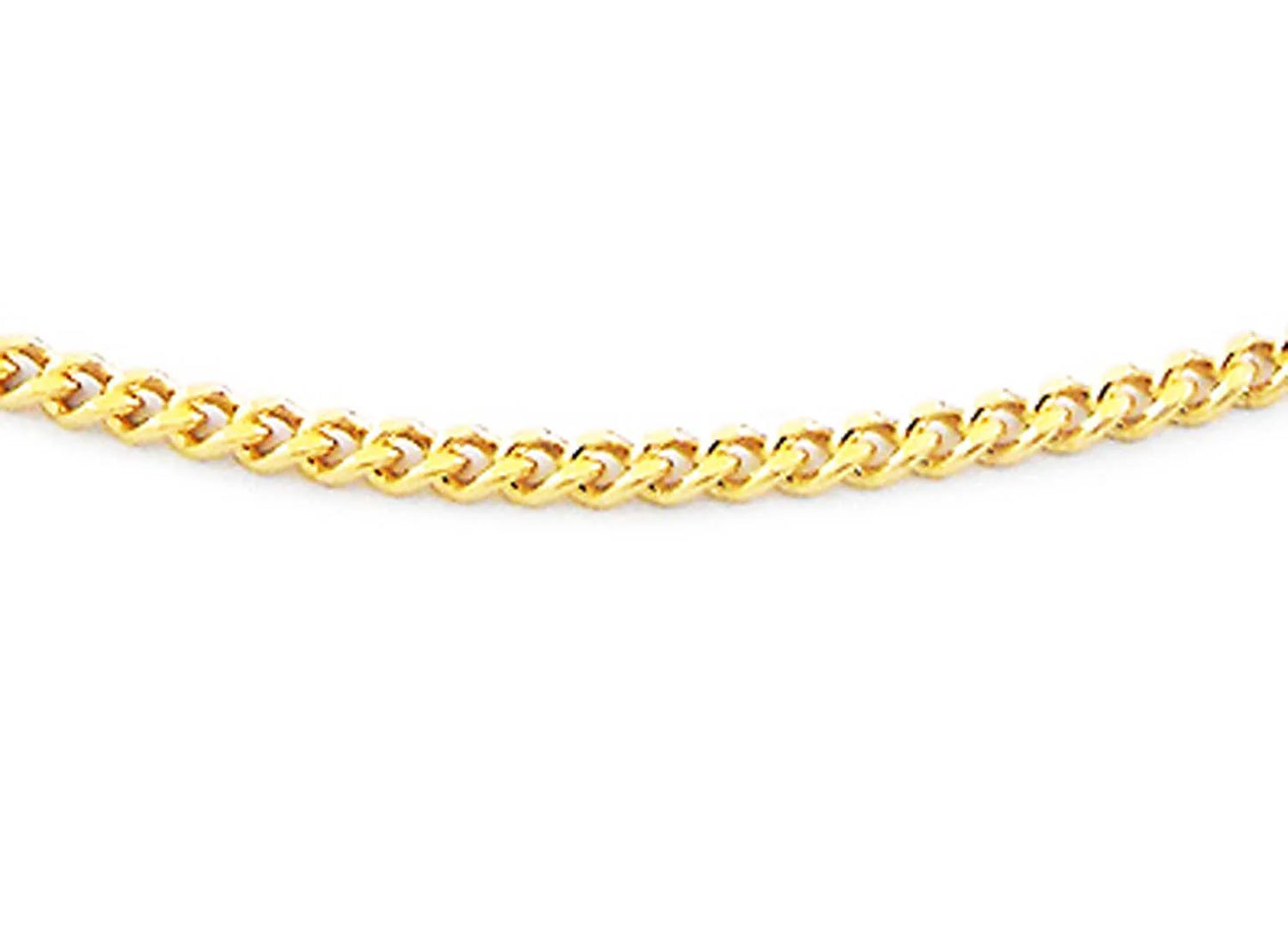 9CT YELLOW GOLD ITALIAN 42CM CURB CHAIN.