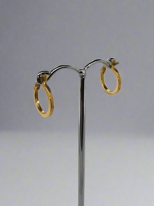 18CT YELLOW GOLD IMPORTED HOOP EARRINGS